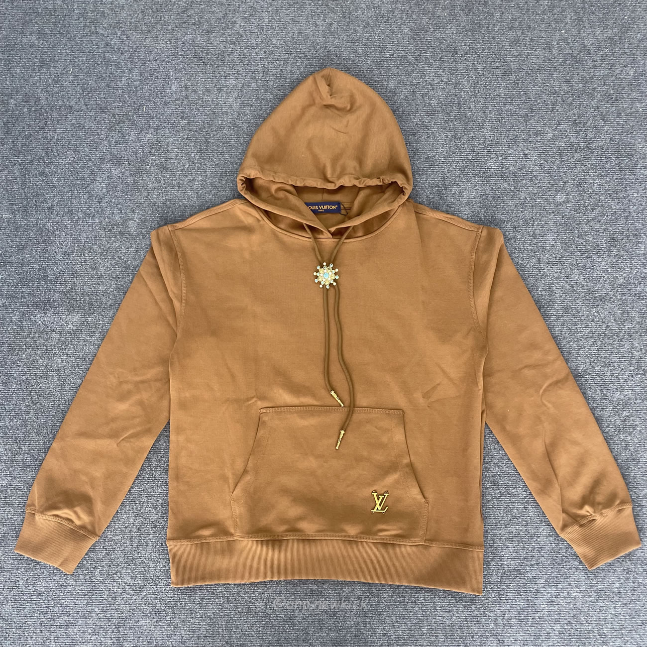 Louis Vuitton Turquoise Sunflower Drawstring Hoodie (6) - newkick.org